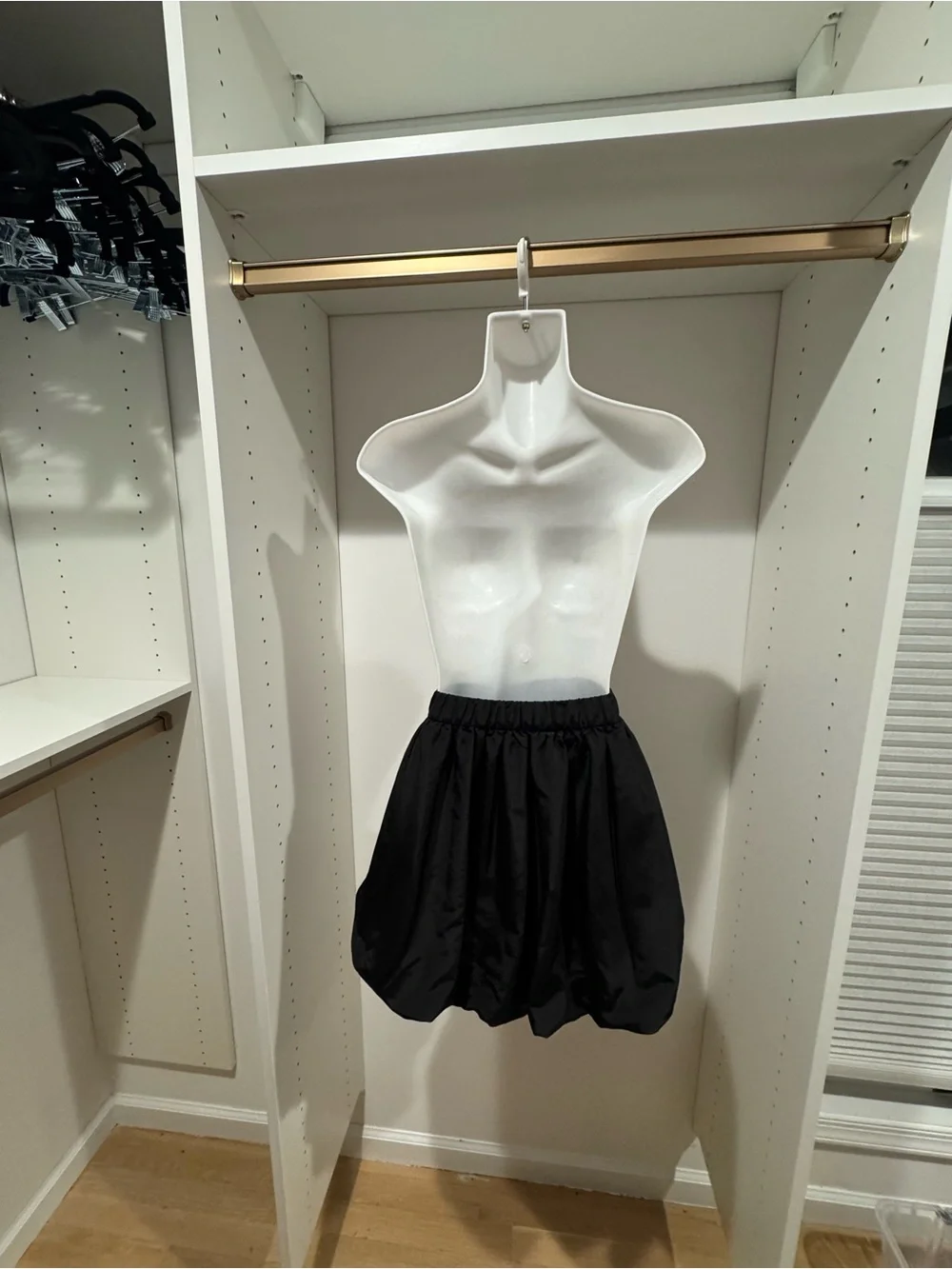 Express Black Bubble Mini Skirt